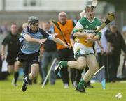 18 July 2007; Sean Ryan, Offaly, in action against Keith Dunne, Dublin. Erin U21 Leinster Hurling Championship final. Dublin v Offaly, Parnell Park, Dublin. Picture Credit; Ray Lohan / SPORTSFILE *** Local Caption ***