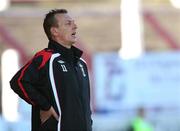 19 July 2007; Glentoran manager Alan McDonald during the game. UEFA Cup, 1st Qualifying Round, 1st Leg, Glentoran v AIK Stockholm, The Oval, Belfast, Co. Antrim. Picture credit: Russell Pritchard / SPORTSFILE