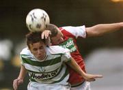 23 July 2007; David Cassidy, Shamrock Rovers, in action against Michael Keane, St Patrick's Athletic. eircom League of Ireland Premier Division, Shamrock Rovers v St Patrick's Athletic, Tolka Park, Dublin. Picture credit; Ray Lohan / SPORTSFILE