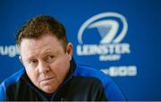 28 November 2014; Leinster head coach Matt O'Connor during a press conference ahead of their Guinness PRO12, Round 9, game against Ospreys on Saturday. Leinster Rugby Press Conference, RDS Media Room, Ballsbridge, Dublin. Picture credit: Piaras Ó Mídheach / SPORTSFILE