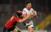 28 November 2014; Ian Humphreys, Ulster, is tackled by Tommy O'Donnell, Munster. Guinness PRO12, Round 9, Munster v Ulster. Thomond Park, Limerick. Picture credit: Stephen McCarthy / SPORTSFILE