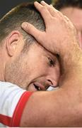 28 November 2014; Ian Humphries, Ulster, reacts following his side's defeat. Guinness PRO12, Round 9, Munster v Ulster. Thomond Park, Limerick. Picture credit: Stephen McCarthy / SPORTSFILE