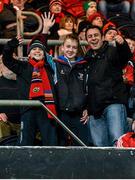 28 November 2014; Munster supporters, from left to right, Luke Culhane, Sam Culhane and Dermot Culhane at the game. Guinness PRO12, Round 9, Munster v Ulster, Thomond Park, Limerick. Picture credit: Diarmuid Greene / SPORTSFILE