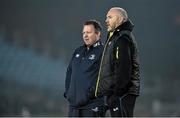 29 November 2014; Leinster head coach Matt O'Connor, left, and Ospreys head coach Steve Tandy ahead of the game. Guinness PRO12, Round 9, Leinster v Ospreys, RDS, Ballsbridge, Dublin. Picture credit: Ramsey Cardy / SPORTSFILE