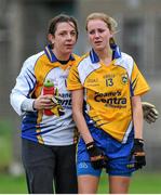 29 November 2014; Paula Daly and Laura Fleming, right, St. Ciaran's show their dejection after the game. TESCO Homegrown All Ireland Junior Club Championship Final, Murroe Boher, Limerick v St. Ciaran's, Roscommon, Ballinasloe, Co. Galway. Picture credit: Ray Ryan / SPORTSFILE