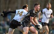 29 November 2014; Paddy McBrearty, 2014 All Stars, in action against Tony Kernan, 2013 All Stars. GAA GPA All Star Tour 2014, sponsored by Opel, 2013 All Stars v 2014 All Stars. Irish Cultural Centre, New Boston Dr, Canton, Massachusetts, USA. Picture credit: Ray McManus / SPORTSFILE