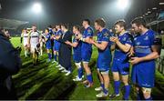 29 November 2014; The Leinster team applaud the Ospreys team from the pitch after the game. Guinness PRO12, Round 9, Leinster v Ospreys, RDS, Ballsbridge, Dublin. Picture credit: Brendan Moran / SPORTSFILE