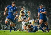 29 November 2014; Marc Thomas, Ospreys, is tackled by Jimmy Gopperth, supported by Kane Douglas, left, and Tadhg Furlong , Leinster. Guinness PRO12, Round 9, Leinster v Ospreys, RDS, Ballsbridge, Dublin. Picture credit: Piaras Ó Mídheach / SPORTSFILE