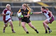 30 November 2014; Roberta Harrington, Mourneabbey, in action against Roisin McCafferty, Termon. TESCO HomeGrown All-Ireland Senior Club Championship Final, Termon, Donegal v Mourneabbey, Cork, Tuam Stadium, Tuam, Co. Galway. Picture credit: Matt Browne / SPORTSFILE