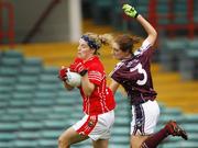 21 July 2007; Valerie Mulcahy Cork, in action against Emer Flaherty, Galway. TG4 All-Ireland Ladies Football Championship Group 2, Cork v Galway, Gaelic Grounds, Co. Limerick. Picture credit: James Horan / SPORTSFILE