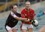 21 July 2007; Nollaig Cleary, Cork, in action against Marie O'Connell, Galway. TG4 All-Ireland Ladies Football Championship Group 2, Cork v Galway, Gaelic Grounds, Co. Limerick. Picture credit: James Horan / SPORTSFILE