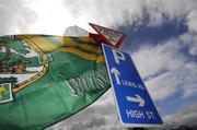 1 July 2007; A Kerry flag hangs from a road sign. Bank of Ireland Munster Senior Football Championship Final, Kerry v Cork, Fitzgerald Stadium, Killarney, Co. Kerry. Picture credit: Ray McManus / SPORTSFILE