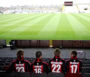 27 July 2007; Bohemians new signings Ryan McCann, Chris Turner, Dean Richardson, and Michael McGinley following a press conference to announce their four new signings. Phoenix Bar, Dalymount Park, Dublin. Picture credit: Stephen McCarthy / SPORTSFILE