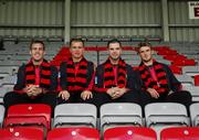 27 July 2007; Bohemians new signings, from left to right, Michael McGinley, Dean Richardson, Chris Turner and Ryan McCann, following a press conference to announce their four new signings. Phoenix Bar, Dalymount Park, Dublin. Picture credit: Stephen McCarthy / SPORTSFILE
