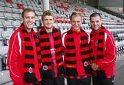 27 July 2007; Bohemians new signings, from left to right, Michael McGinley, Ryan McCann, Dean Richardson, and Chris Turner following a press conference to announce their four new signings. Phoenix Bar, Dalymount Park, Dublin. Picture credit: Stephen McCarthy / SPORTSFILE
