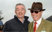 30 November 2014; Michael O'Leary, left, CEO of Ryanair, who sent out Lietenant Colonel with Bryan Cooper up, to win The Bar One Racing Hatton`s Grace Hurdle with owner of Zaidpour Rich Ricci after the race. Horse Racing from Fairyhouse, Co. Meath Picture credit: Barry Cregg / SPORTSFILE