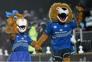 29 November 2014; Leona the Lioness and Leo the Lion Celebrate One Year Anniversary at Guinness PRO12, Round 9, Leinster v Ospreys, RDS, Ballsbridge, Dublin Picture credit: Ramsey Cardy / SPORTSFILE