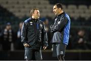 29 November 2014; Leinster skills & kicking coach Richie Murphy, left, and scrum coach Marco Caputo. Guinness PRO12, Round 9, Leinster v Ospreys, RDS, Ballsbridge, Dublin. Picture credit: Ramsey Cardy / SPORTSFILE