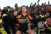30 November 2014; David Mannix, Austin Stacks, with fellow players and supporters, celebrates his side's victory after the game. AIB Munster GAA Football Senior Club Championship Final, Austin Stacks v The Nire, Páirc Ui Chaoimh, Cork.