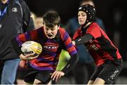 29 November 2014; Action between Athboy RFC and New Ross RFC in the Bank of Ireland's Half-Time Minis. Bank of Ireland's Half-Time Minis at Guinness PRO12, Round 9, match Leinster v Ospreys, RDS, Ballsbridge, Dublin. Picture credit: Ramsey Cardy / SPORTSFILE