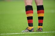 29 November 2014; A detailed view of Carmarthen Quins team socks. British & Irish Cup, Round 4, Leinster A v Carmarthen Quins, Donnybrook Stadium, Donnybrook, Dublin. Picture credit: Piaras Ó Mídheach / SPORTSFILE
