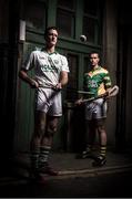 1 December 2014; #TheToughest – Kilcormac-Killoughey’s captain Dan Curram, right, and Ballyhale Shamrocks player Colin Fennelly are pictured ahead of the AIB GAA Leinster Senior Hurling Club Championship Final on the 7th of December where the Offaly side will face off against Kilkenny’s Ballyhale Shamrocks in Portlaoise. This will be the third time in as many years that Kilcormac-Killoughey have reached the Leinster final whereas Ballyhale last reached this stage of the championship in 2009, and this year hope to earn the club’s eighth provincial title. For exclusive content and to see why the AIB Club Championships are #TheToughest follow us @AIB_GAA and on Facebook at facebook.com/AIBGAA. Ely Place, Dublin. Picture credit: David Maher / SPORTSFILE