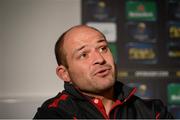 2 December 2014; Ulster's Rory Best during a press conference ahead of their side's European Rugby Champions Cup 2014/15, Pool 3, Round 3, game against Scarlets on Saturday. Ulster Rugby Press Conference, Kingspan Stadium, Ravenhill Park, Belfast, Co. Antrim. Picture credit: Oliver McVeigh / SPORTSFILE