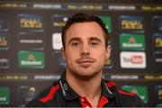 2 December 2014; Ulster's Tommy Bowe during a press conference ahead of their side's European Rugby Champions Cup 2014/15, Pool 3, Round 3, game against Scarlets on Saturday. Ulster Rugby Press Conference, Kingspan Stadium, Ravenhill Park, Belfast, Co. Antrim. Picture credit: Oliver McVeigh / SPORTSFILE