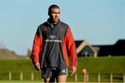 2 December 2014; Munster's Simon Zebo during squad training ahead of their European Rugby Champions Cup 2014/15, Pool 1, Round 3, game against ASM Clermont Auvergne on Saturday. Munster Rugby Squad Training, University of Limerick, Limerick. Picture credit: Diarmuid Greene / SPORTSFILE