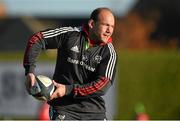 2 December 2014; Munster's BJ Botha in action during squad training ahead of their European Rugby Champions Cup 2014/15, Pool 1, Round 3, game against ASM Clermont Auvergne on Saturday. Munster Rugby Squad Training, University of Limerick, Limerick. Picture credit: Diarmuid Greene / SPORTSFILE