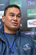 2 December 2014; Connacht head coach Pat Lam during a press conference ahead of their European Rugby Champions Cup 2014/15, Pool 2, Round 3, game against Bayonne on Saturday. Connacht Rugby Press Conference, Sportsground, Galway. Picture credit: Matt Browne / SPORTSFILE