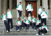 24 July 2007; Members of the Irish athletics team relax at the announcement of the Irish Team that will be competing in the World University Games. The 24th Universiade will take place in Bangkok, Thailand from August 7th - 18th, and Ireland will have approximately a 76 strong team competing in seven sports - Football, Golf, Tennis, Taekwando, Swimming, Fencing and Athletics. Pavillion Bar, Trinity College, Dublin. Picture credit: Pat Murphy / SPORTSFILE