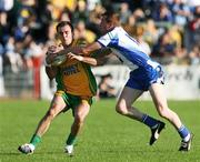 28 July 2007; Karl Lacey, Donegal, in action against Thomas Freeman, Monaghan. Bank of Ireland All-Ireland Senior Football Championship Qualifier, Round 3, Donegal v Monaghan, Healy Park, Omagh, Co. Tyrone. Picture credit; Oliver McVeigh / SPORTSFILE