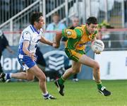 28 July 2007; Christy Toye, Donegal, in action against Damien Freeman, Monaghan. Bank of Ireland All-Ireland Senior Football Championship Qualifier, Round 3, Donegal v Monaghan, Healy Park, Omagh, Co. Tyrone. Picture credit; Oliver McVeigh / SPORTSFILE