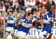 28 July 2007; Pauric McMahon, Laois celebrates after scoring his sides goal. Bank of Ireland All-Ireland Senior Football Championship Qualifier, Round 3, Laois v Derry, Kingspan Breffni Park, Cavan. Picture credit: Ray Lohan / SPORTSFILE