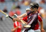 29 July 2007; Sylvie Og Linnane, Galway, in action against Luke O'Farrell, Cork. ESB All-Ireland Minor Hurling Championship Quarter-Final, Cork v Galway, Croke Park, Dublin. Picture credit; Ray McManus / SPORTSFILE