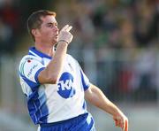 28 July 2007; Thomas Freeman, Monaghan, celebrates after scoring his goal. Bank of Ireland All-Ireland Senior Football Championship Qualifier, Round 3, Donegal v Monaghan, Healy Park, Omagh, Co. Tyrone. Picture credit; Oliver McVeigh / SPORTSFILE