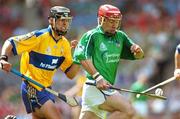 29 July 2007; Andrew O'Shaughnessy, Limerick, in action against Brendan Bulger, Clare. Guinness All-Ireland Senior Hurling Championship Quarter-Final, Clare v Limerick, Croke Park, Dublin. Picture credit; Ray McManus / SPORTSFILE