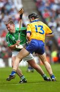 29 July 2007; Mark Foley, Limerick, in action against Niall Gilligan, Clare. Guinness All-Ireland Senior Hurling Championship Quarter-Final, Clare v Limerick, Croke Park, Dublin. Picture credit; Ray McManus / SPORTSFILE
