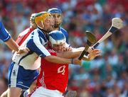 29 July 2007; Cork's Kieran Murphy is taken down in the square by Waterford's Aidan Kearney and was awarded a penalty. Guinness All-Ireland Senior Hurling Championship Quarter-Final, Cork v Waterford, Croke Park, Dublin. Picture credit; Ray McManus / SPORTSFILE