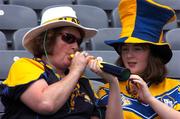 29 July 2007; Clare supporters Lena Frazer and her grand daughter Nia, from Ennis, at the game. Guinness All-Ireland Senior Hurling Championship Quarter-Final, Clare v Limerick, Croke Park, Dublin. Picture credit; Ray McManus / SPORTSFILE