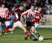 29 July 2007; Ciaran Martyn, Derry City, in action against Derek O'Brien, Galway United. eircom League of Ireland Premier Division, Derry City v Galway United, Brandywell, Derry. Picture credit; Oliver McVeigh / SPORTSFILE