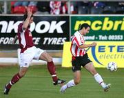 29 July 2007; Mark Farren, Derry City, in action against John Fitzgerald, Galway United. eircom League of Ireland Premier Division, Derry City v Galway United, Brandywell, Derry. Picture credit; Oliver McVeigh / SPORTSFILE