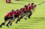 30 July 2007; Ireland players, from left to right, Peter Bracken, Andrew Trimble, Jerry Flannery, Paddy Wallace, Denis Hickie, Brian Carney and Roger Wilson in action during squad training. Ireland Rugby Squad Training, University of Limerick, Limerick. Picture credit: Kieran Clancy / SPORTSFILE