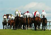 30 July 2007; The runners and riders during The Dublin Handicap Hurdle. Galway Racecourse, Ballybrit, Co. Galway. Picture credit; Pat Murphy / SPORTSFILE