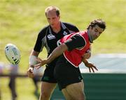 31 July 2007; Ireland's Keith Gleeson and Brian Carney in action during squad training. Ireland Rugby Squad Training, University of Limerick, Limerick. Picture credit: Kieran Clancy / SPORTSFILE
