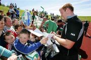 31 July 2007; Ireland's Paul O'Connell signs autographs following squad training. Ireland Rugby Squad Training, University of Limerick, Limerick. Picture credit: Kieran Clancy / SPORTSFILE