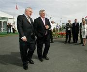 31 July 2007; An Taoiseach Bertie Ahern, T.D., with Ray McSharry, former European Comissioner, at the Galway Races. Galway Racecourse, Ballybrit, Co. Galway. Picture credit; Pat Murphy / SPORTSFILE