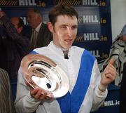 1 August 2007; Winning jockey Kevin Coleman with the Galway Plate after The William Hill Galway Plate (Steeplechase Handicap). Galway Racecourse, Ballybrit, Co. Galway. Picture credit; Matt Browne / SPORTSFILE
