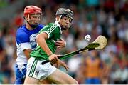 22 July 2014; Colin Ryan, Limerick, in action against Michael Cronin, Waterford. Electric Ireland Munster GAA Hurling Minor Championship Final Replay, Waterford v Limerick, Semple Stadium, Thurles, Co. Tipperary. Picture credit: Diarmuid Greene / SPORTSFILE